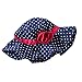 Baby Sun Hats Toddler Girls Flower Sun Hats Bucket Hat with Big Fold-up Brim Blue 0-6t