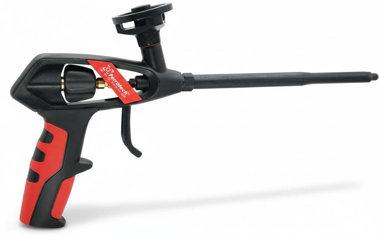 Ferrotech Polyurethane Aluminium Alloy Gun - TEFLON - Adjustable One Hand - Black - Red Premium - 330 x 200