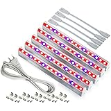 [Pack of 5] RAYWAY Plant T5 Tube Light, 5Pcs SMD5630 LED Grow Bar Light + Switch Cable + US Plug , for Aquarium Greenhouse Hydroponics Indoor Vegetable Flower Seeding
