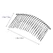 Pixnor 7.8cm 20 Teeth Fancy DIY Metal Wire Hair Clip Comb Bridal Wedding Veil Comb (Silver)