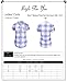 Ladies' Code Women's Short Sleeve Plaid or Stripe Button Down Shirt Knit Top