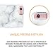 True Color Case Compatible with iPhone 6/S Plus Case (5.5”), White Marble [Stone Texture Collection] Slim Hybrid Hard Back + Soft TPU Bumper Protective Durable Cover [True Protect Series]