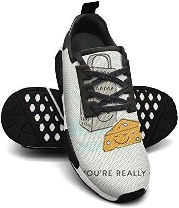 Puido Sound Cheesy You're Really Grate Women's Net Fashion Shoes