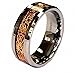 King Will Dragon 8mm Rose Gold Plated Celtic Dragon Tungsten Carbide Wedding Band Ring Comfort Fit 7