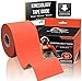 Physix Gear Cotton Kinesiology Tape Roll 16ft, Latex-Free Athletic Tape for Muscles/Joints, Waterproof Kinesiolgy, Stretchy Kinesiologytape, Gentle on Skin Kiniseaology Tape, Orange (1 Pack), 5m