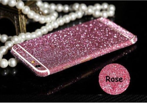 Fashionfort - Full Body Wrap Decal Vinyl Glitter Sticker Skin Cover For iPhone 4 4s 5 5s 5c 6 6s 6 Plus (iPhone 6/6s, Rose Pink)