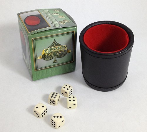 VEGAS GAMING SUPPLIES DELUXE Bar Style DICE CUP With 5 Dice