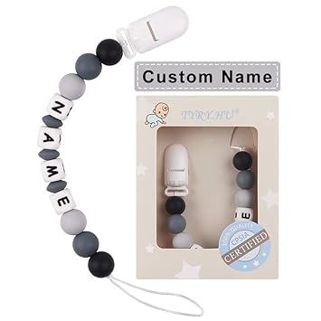 personalized baby pacifier clips