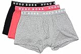 Hugo Boss Men's 3-Pair 100% Cotton Boxers Shorts BM Red Assorted Underwear Sz: L