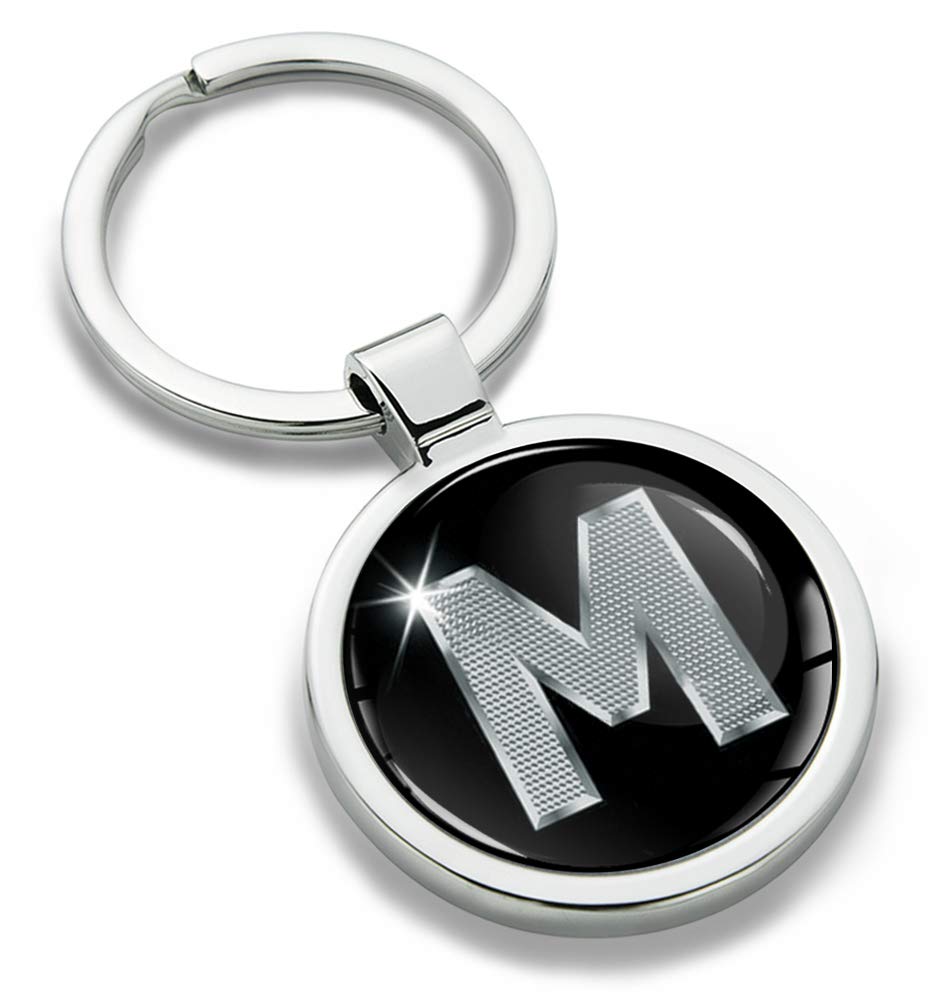 Biomar Labs Stainless Steel Modern Keychain with Letter Print, Keyring, Unisex, Multicolour — image 1
