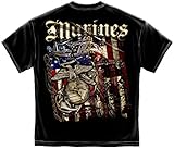 Marine Corps, USMC T-Shirt Elite Breed Usmc Marines Aerial Assault X-Large Black