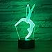 Cirkooh Gymnastics 3D Optical Illusion Lamp 7 Colors Change Timing Remote Control and Touch Button LED Table Desk Lamp for Home Bedroom Decoration