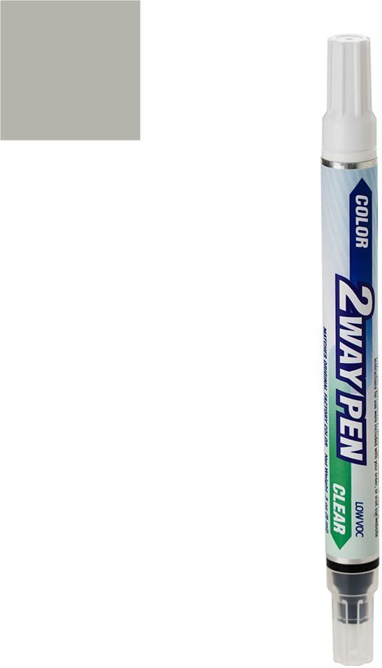 ExpressPaint 2WayPen - Automotive Touch-up Paint for BMW 3 - Silver Grey Metallic Clearcoat A08 - Color + Clearcoat Only