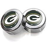 Two Officially Licensed NFL License Plate Screw Caps - Green Bay Packers