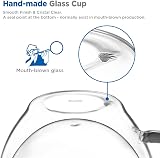 ecooe Double Walled 350ml Glass Cups with Handle Borosilicate 2x350ml view 3