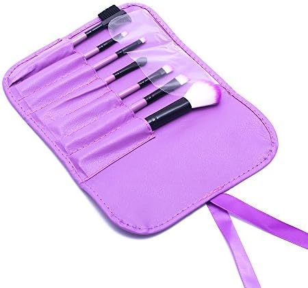 Makeup Brushes Pro 7pcs Set Powder Foundation Eyeshadow Eyeliner Lip Cosmetic (Purple)