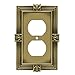 Franklin Brass Pineapple (1-Pack) Outlet Covers Wall Plate Tumbled Antique Brass 1-Gang Wall Plate Single Duplex Switch Plates Electrical Outlet Covers 64472