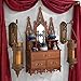 Design Toscano BN1937 Glass Wall Mounted Storage Curio Cabinet, Walnut