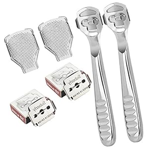 2-Pcs-Scraper-Foot-File-Pedicure-Callus-ShaverFoot-Hand-Care-Skin-Remover-File-for-Women-and-Men 2 Pcs Scraper Foot File Pedicure Callus Shaver,Foot Hand Care Skin Remover File for Women and Men
