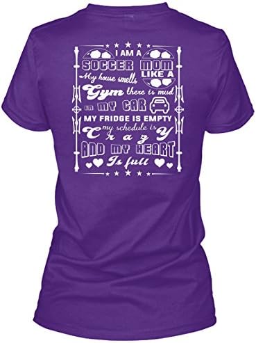 I Am A Soccer Mom T Shirt, My Fridge Is Empty T Shirt Womens (L,Purple)