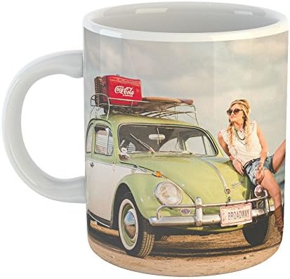 Westlake Photography - Coffee Cup Mug - Car Yellow - Modern Picture Photography Artwork Home Office Birthday Gift - 11oz (69m eff)