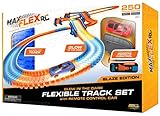 Max Flex Blaze 250 Award Winning R/C Light Trace Technology Glow in The Dark Flexible Track System with 1:64 Scale Remote Control Car