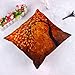 Vovomay Linen blend Home Decorative Throw Pillow Cover Cushion Case Square Pillowslip for Home Decor 18 X 18'' (Orange)