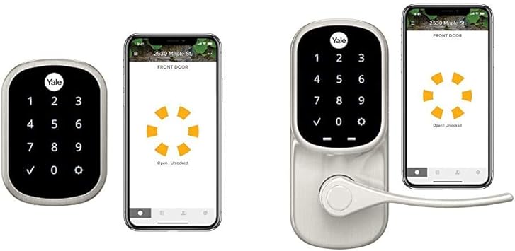 Yale Assure Lock Sl Wi Fi And Bluetooth Deadbolt Assure Lever Connected By August Wi Fi Bluetooth Touchscreen Lever Lock Satin Nickel