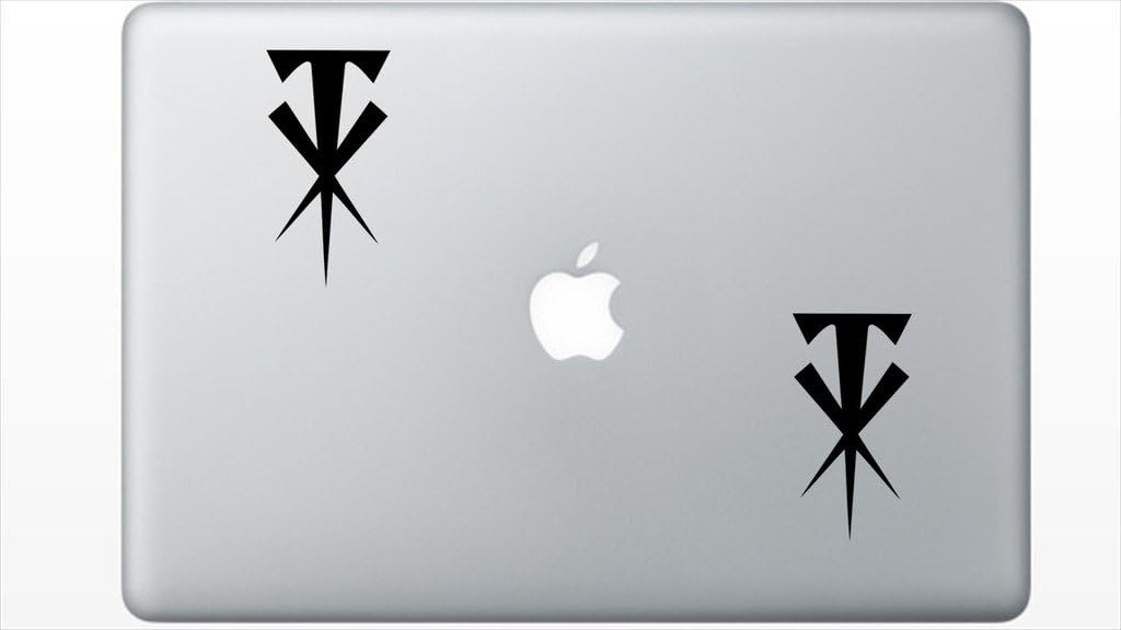 Wwe Undertaker Crossed T Logo HenryDecal5550009 Set Of Two (2x) , Decal , Sticker , Laptop , Ipad , Car , Truck