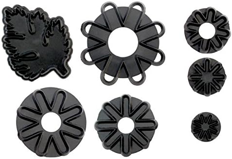 JEM Chrysanthemum Daisies & Leaf Cutters for Cake Decorating, Set of 7