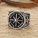 316L Men's Stainless Steel Black Silver Vintage Anchor Nautical Compass Ring (11)