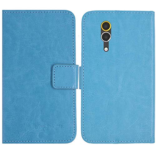 TienJueShi Blue Book-Style Flip Leather Protector Case Cover Skin Etui Wallet for Caterpillar Cat S60 4.7 inch