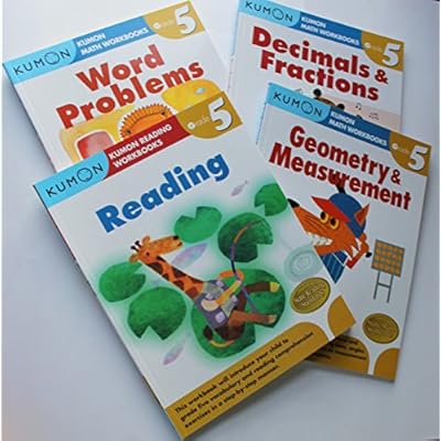 Buy Kumon Grade 5 Math Verbal workbooks 4 books - Reading ...