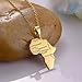 Godyce Africa Map Necklace Jewelry - Gold/Silver-Tone Alloy with Gift Box (Gold - Tone)