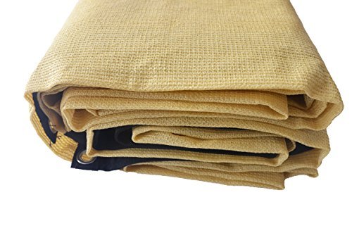 Shatex Pro Security & Privacy Windscreen,Tan, 4' x 12' with Grommets & Zip Ties for Quick Installation,Heavy Duty Shade Mesh Fence for Garden Yard, Construction Site, Deck, Balcony Pool