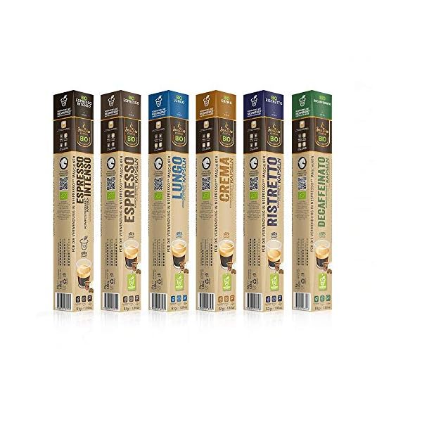 San Siro Bio Kaffee PROBIERSET | 100% industriell kompostierbar | 60 Kapseln | Kaffeekapseln für Nespresso®- und SanSiro…