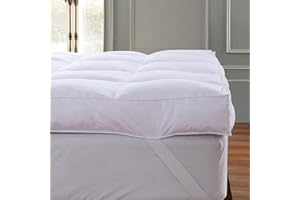 QUEEN ROSE Full Size Mattress Topper, Extra Soft Pillow Top Mattress Topper Full, Cooling Thick Plush Bed Topper Cloud-Like Down Alternative, Baffle Box White, for Back Pain Relief