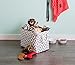 Bone Dry Pet Storage Collection Lattice Paw Print, Small Rectangle, White/Gray