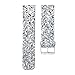 KuToo Bands for 20mm Gear Sport/S2 Classic, Leather Glitter Wristband Band Replacement for Samsung Gear Sport/S2 Classic/Garmin VivoActive 3/Huawei 2 Sport/20mm Smart Watches Band (3D Glitter Silver)