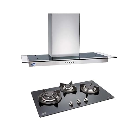 Glen 60 cm 1000 m3/hr Chimney (6062 SS BF + 1073TR, 2 Baffle Filters, Stainless Steel)