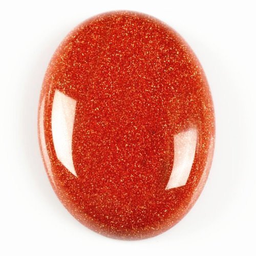 40x30mm Oval Cabochon CAB Flatback Semi-Precious Gemstone Ring Face (Gold Sandstone)