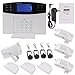 GULUBO Wireless Home Office Business Security Alarm System, GSM SIM Card Burglar Alarm Outdoor Siren, with Auto Dial, Infrared Detector, Remote Control and More Kits for Complete Security