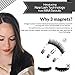 Full Eye Natural & Bold [ 2 Sets 3 Magnet Magnetic Eyelashes] 100% Cruelty Free Premium Silk False Lashes with Free Applicator & Mirror Case - Glue Free Non-Allergic Reusable & Lightweight