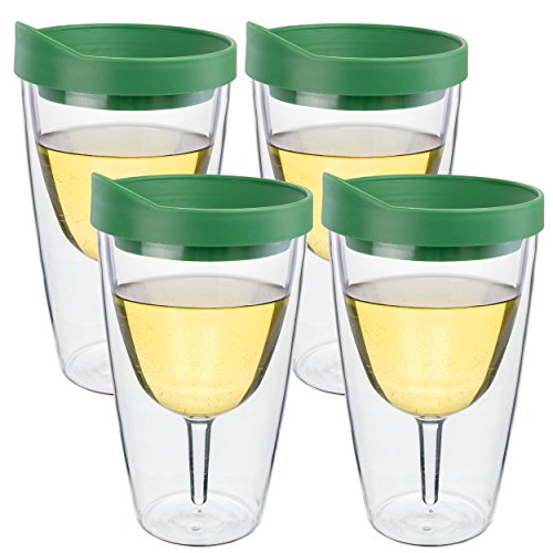 Southern Homewares SH-10062-4PK Wine Tumbler 16oz Clear
