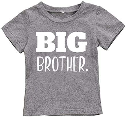 RGOSME Big Brother Shirt for Toddler Big Brother Gifts Short Sleeve Cotton Baby Boy Top Tee
