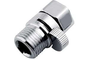 YOUHO Shut Off Valve Brass Shower Head Valve with Handle Lever G1/2 Water Flow Control Valve Regulator Chrome