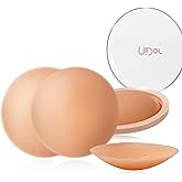Niidor Nipple Covers For Women With Lift - Silicone Sticky Nipple Pasties Reusable - Adhesive Breast Petals With Travel Case