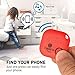 Key Finder Upgrade by Calerix, Anti-Lost Tool for Wallet, Purse, Cell Phone Locator, Car Key, Pram & Pets Tracker, Bluetooth Key Finder with Alarm, GPS Tracking System Wireless Key Finder (Red)