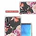 Huawei P20 Pro Case,LUOLNH Slim Shockproof Clear Floral Pattern Soft Flexible TPU Back Cover for Huawei P20 Pro(Purple)