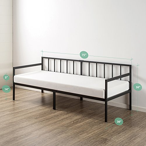Zinus Newport 30 Inch Wide Day Bed Frame and Foam Mattress ...